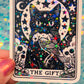 The Gift Black Cat Tarot Holographic Sticker