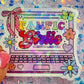 Fanfic Girlie Holographic Bookish Laptop Sticker