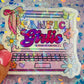 Fanfic Girlie Holographic Bookish Laptop Sticker