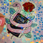 Dark Romance Snake Holographic Bookish Sticker