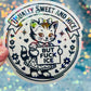 Usually Sweet and Nice But Fuck ICE Activist Holographic Sticker