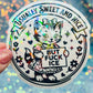 Usually Sweet and Nice But Fuck ICE Activist Holographic Sticker