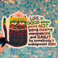 Life Is Good Gaslit Cat Holographic Sticker