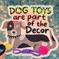 Dog Toys Decor Holographic Sticker