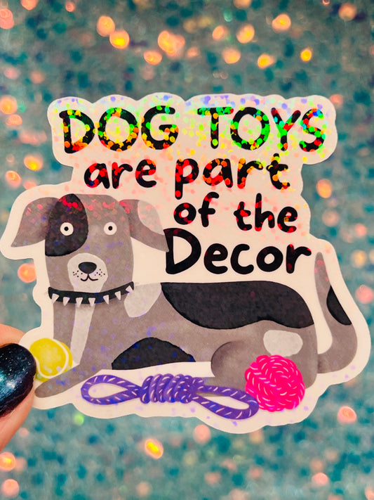 Dog Toys Decor Holographic Sticker
