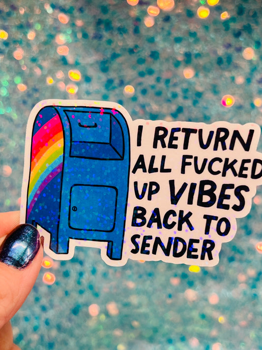 Return To Sender Holographic Sticker