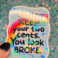 Two Cents Holographic Sticker
