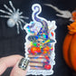 Well Read Witch Holographic Sticker, Spicy Dark Romance Stickers, Booktok stickers, kindle stickers Halloween Book Sticker Waterbottle