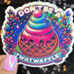Don't be a Twatwaffle Sparkly Holographic Sticker Mental Health Spread Good Vibes Decal ADHD Neurodivergent Sticker Inspirational Mindful