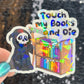 Touch My Books and Die Sparkly Sticker Holographic Book Lover, Spicy Dark Romance, Booktok Reader Gift kindle laptop Romance Decal
