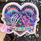 Vibing with my demons colorful Holographic Sticker Mental Health Sticker Sparkly Spread Positivity Good Vibes Decal Inspirational Rainbow