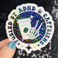 Fueled by ADHD & Caffeine Sparkly Holographic Sticker Mental Health Spread Good Vibes Decal ADHD Neurodivergent Sticker