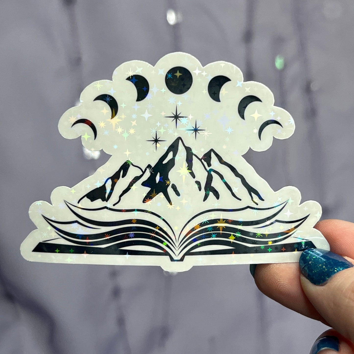 ACOTAR Velaris Book Sparkly Sticker ACOTAR Holographic Decal Kindle Sticker Spicybook Sticker Bookish Waterbottle Sticker Reader Sticker