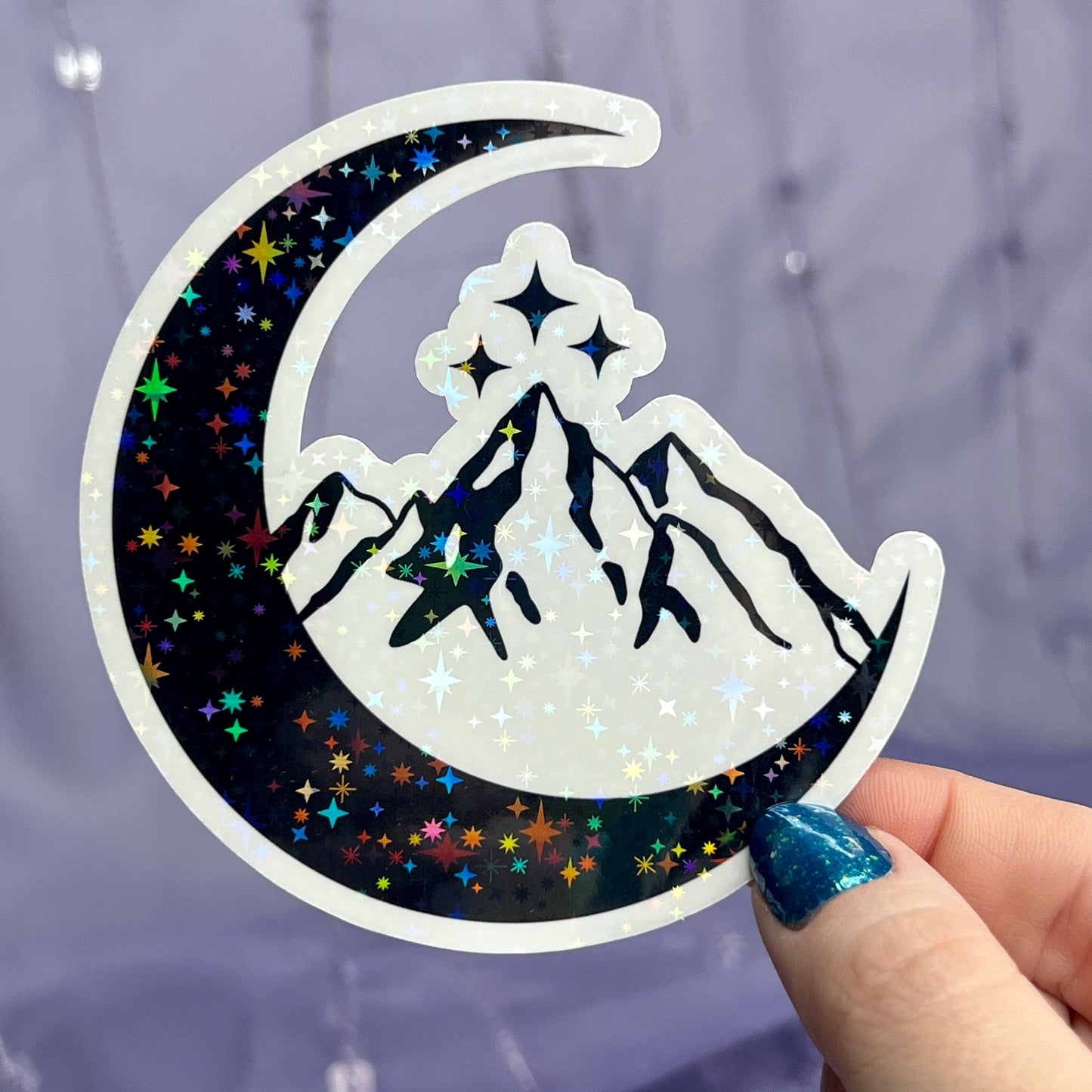 Moon in Velaris Holographic Sticker Sparkly Sticker ACOTAR Decal Kindle Sticker Spicybook Sticker A Court of Thorns and Roses Sticker