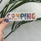 Camping Fun Font Holographic Sparkly Sticker Adventure Sticker RV Sticker Outdoor Decal Nature Sticker Travel Hiking Backpacking Sticker