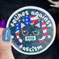Felines Against Fascism Political Sticker Holographic Kamala Decal Pro Choice Feminist Liberal Democrat Anti Trump JD Vance