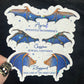 Wings Blue Gold Bat Boys Rhysand Azirel Cassian Holographic Sticker Sparkly ACOTAR Decal Kindle Sticker Spicybook Sticker SJM Stickers