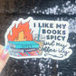 I Like my Books Spicy and my Coffee Icy Sparkly Sticker Holographic Book Lover, Spicy Dark Romance, Booktok, kindle laptop Romance Decal