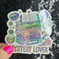 Mystery Lover Holographic Sticker Decal, Cozy Mystery Reads Bookish kindle waterbottle laptop Reader Bookish Present Gift