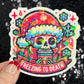 Freezing to Death Halloween Christmas  Sticker – Funny Holographic Holiday Sticker, 3-Inch Party Decal | Xmas Gift & Stocking Stuffer