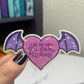 ACOTAR Inspired Sticker - 'I Like My Men Tall, Dark & Illyrian' in Pink Heart with Purple Wings, Holographic Fantasy Decal Kindle Sticker