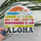 Aloha Hawaii Palm Tree Holographic Sparkly Sticker BeachLife Decal Sunshine Sticker Summer Vacation Sticker Ocean Life Sticker Family Cruise