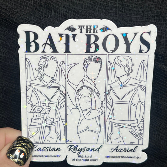 Silhouette Bat Boys Rhysand Azirel Cassian Holographic Sticker Sparkly Sticker ACOTAR Decal Kindle Sticker Spicybook Sticker SJM Stickers