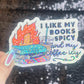 I Like my Books Spicy and my Coffee Icy Sparkly Sticker Holographic Book Lover, Spicy Dark Romance, Booktok, kindle laptop Romance Decal