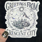Greetings From Crescent City Holographic Sticker, HOSAB HOEAB Decal, SJM laptop waterproof sticker bookish Waterbottle decal
