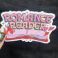 Romance Reader Sparkly Sticker Holographic Book Lover, Spicy Dark Romance, Booktok, kindle waterbottle laptop Romance Decal