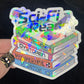 SciFi Book Club Holographic Sticker Science Fiction Decal Spicy Dystopian Alien Bookish kindle waterbottle laptop Reader Bookish Gift