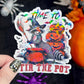 It's Time To Stir The Pot Halloween Raccoon Holographic Sticker Mental Health Sparkly Spread Positivity Good Vibes Decal Inspirational