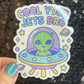 Cool Your Jets Bro Silly Sparkly Holographic Sticker Heart Happy Decal Positive Vibes Mental Health Reminder Self Care Decal Inspirational