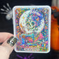 The Sewciopath skeleton holographic sticker thimble quilting sticker quilter Halloween decal sewing machine sticker cross stitch sticker