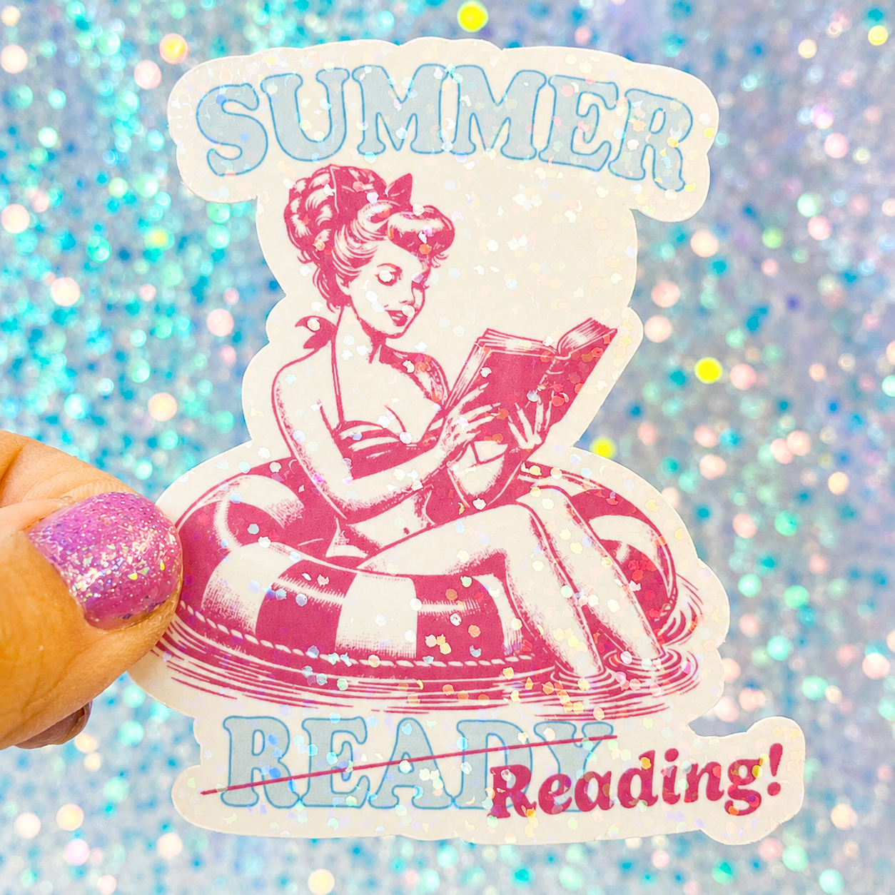 Summer Reading Holographic Sticker