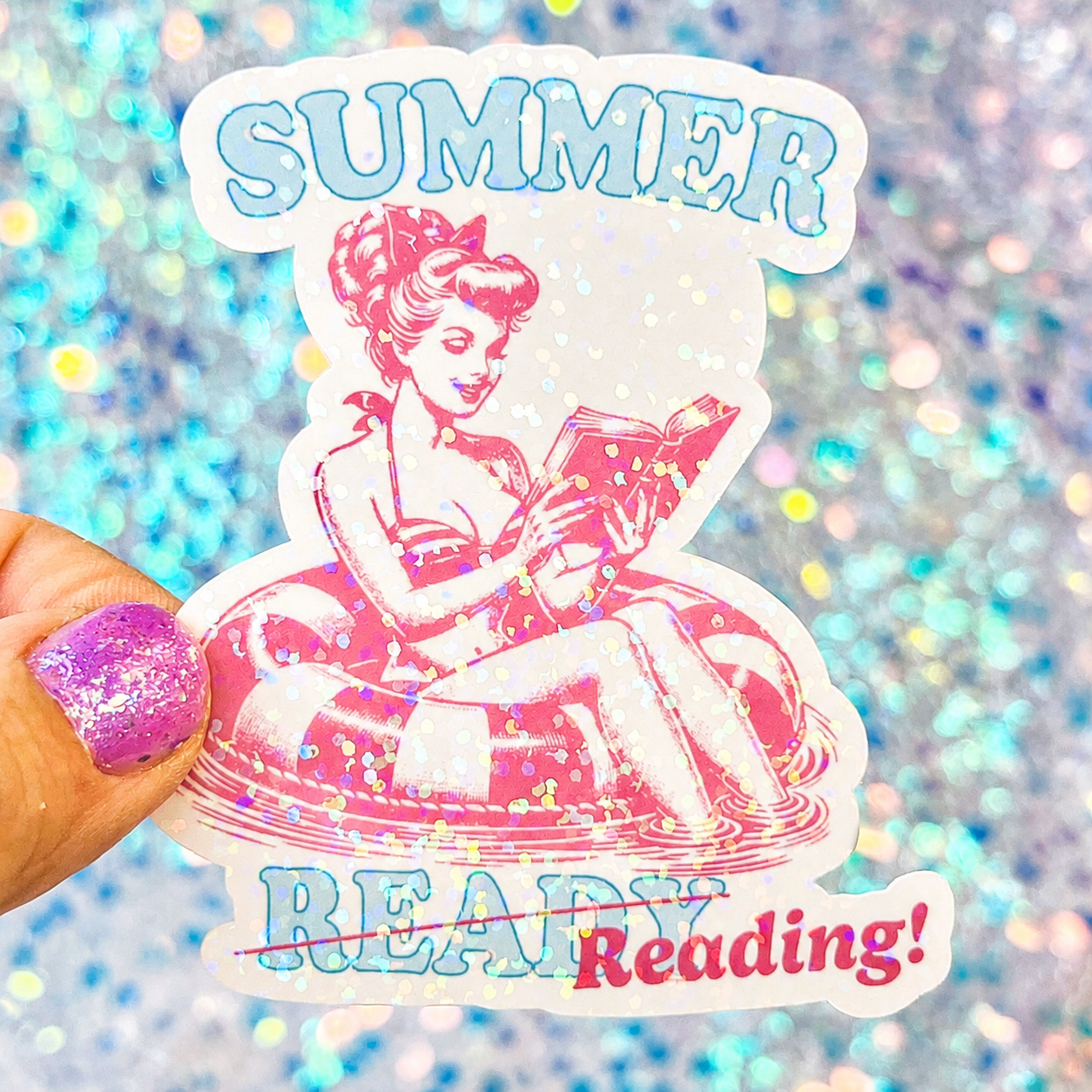 Summer Reading Holographic Sticker