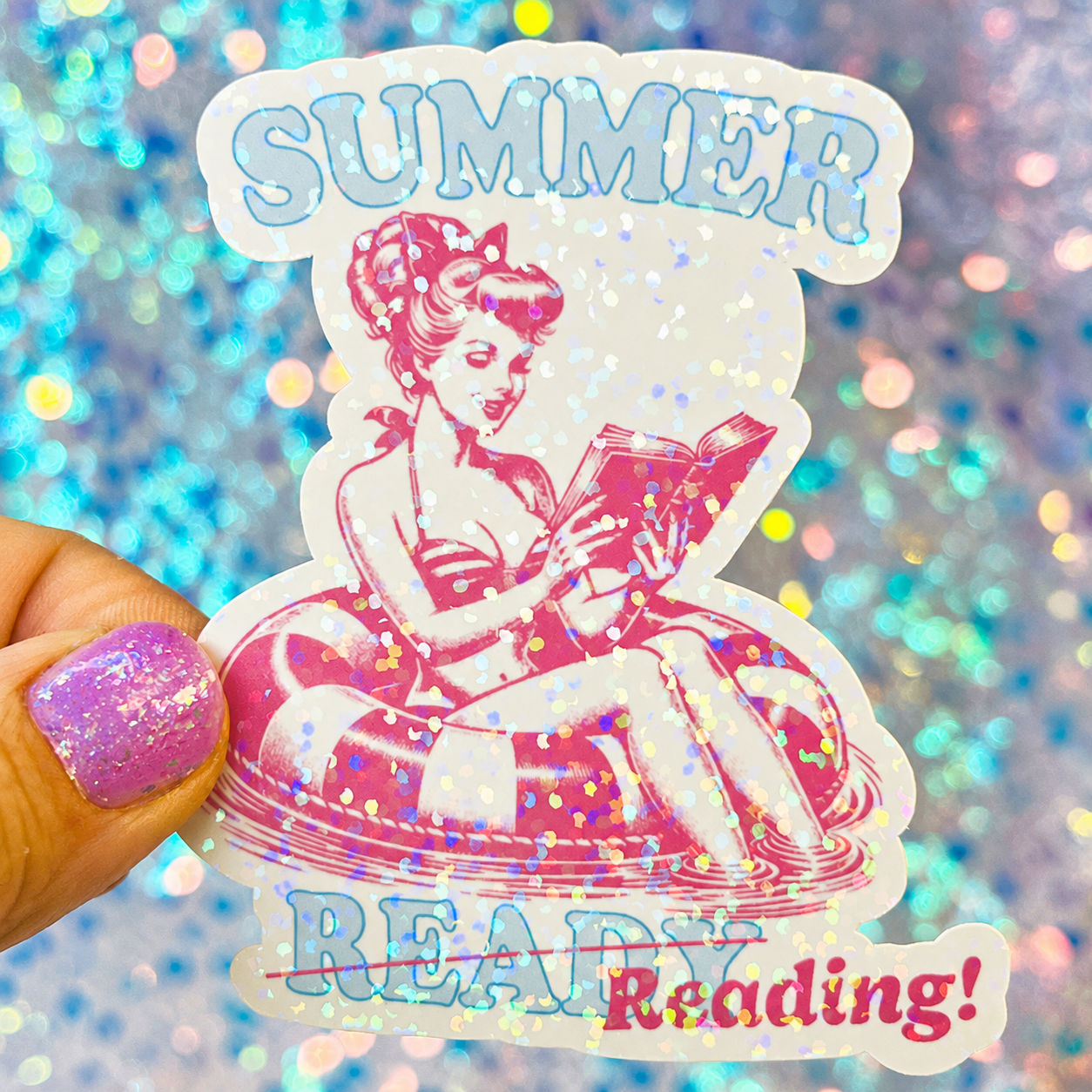 Summer Reading Holographic Sticker