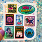 Dungeon Crawler Carl Stamp Collage Rainbow Reflective Sticker