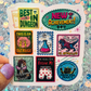 Dungeon Crawler Carl Stamp Collage Rainbow Reflective Sticker
