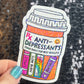 Reading Antidepressant Sparkly Sticker Holographic Book Book Lover, Spicy Dark Romance, Booktok, kindle waterbottle laptop Romance Decal