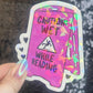 Caution Wet While Reading Funny Sparkly Sticker Holographic Book Lover, Spicy Dark Romance, Booktok, kindle waterbottle laptop Romance Decal
