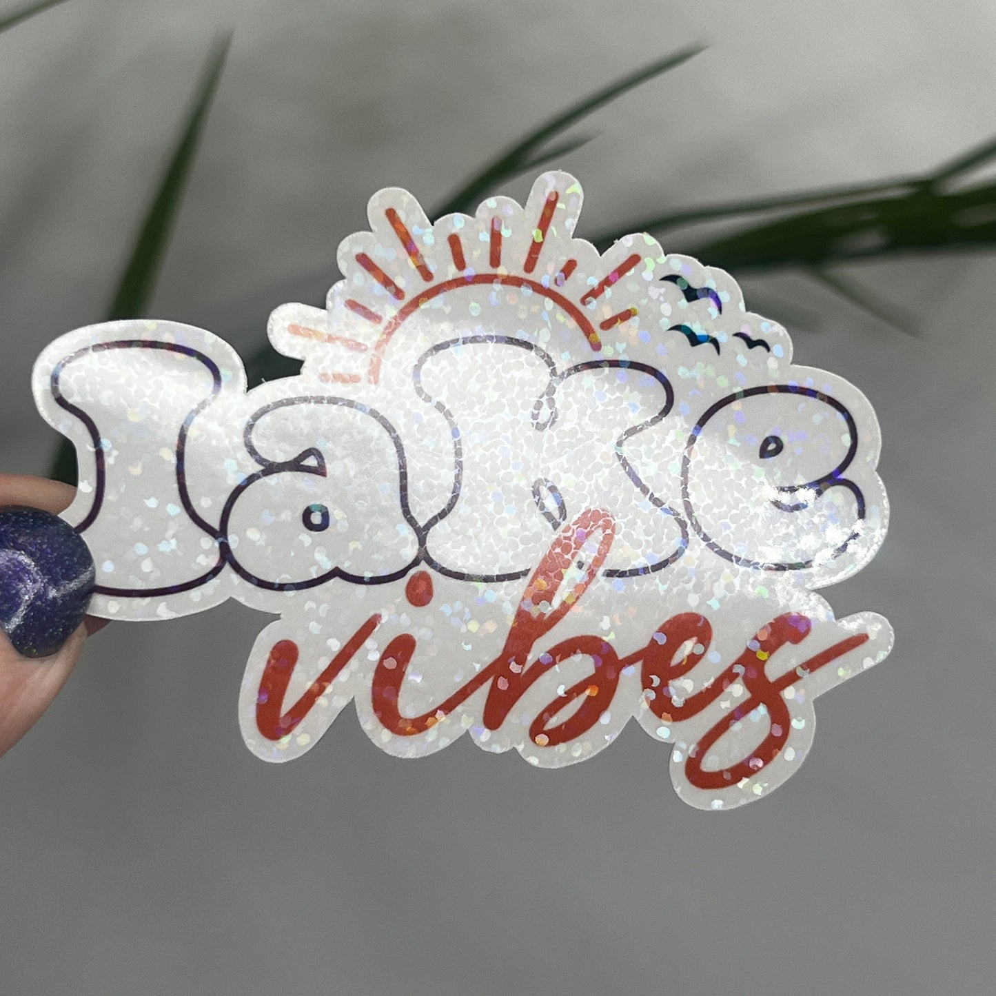 Lake Vibes Holographic Sparkly Sticker Adventure Sticker Boating Sticker Outdoor Decal Nature Sticker Travel Lake House Sticker