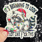 It’s Beginning to Look a lot like f this Christmas Raccoon Sticker – Funny Holographic Holiday Sticker,  Decal Xmas Gift & Stocking Stuffer