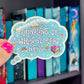 Blue Holographic Sticker | "Thinking About What to Read Next" | Book Lover Gift | Water-Resistant Vinyl | Reader Thought Bubble Sticker