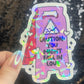 Caution: You Might Fall in Love Valentines Day Sticker Funny Holographic Vday Sticker,  Decal Boyfriend Girlfriend Husband Wife  present