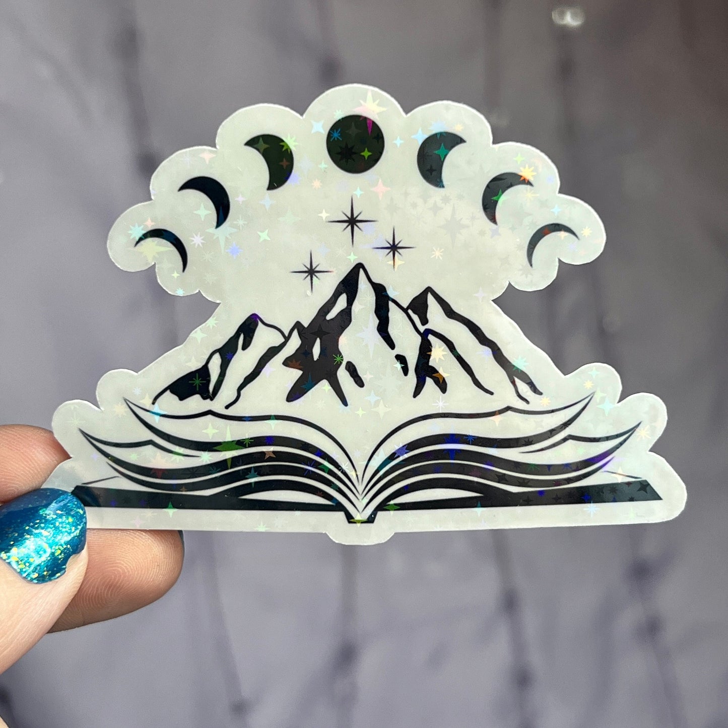 ACOTAR Velaris Book Sparkly Sticker ACOTAR Holographic Decal Kindle Sticker Spicybook Sticker Bookish Waterbottle Sticker Reader Sticker