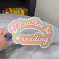 I'd Rather Be Reading Retro Neon Holographic Sticker, Book Merch, Booktok, kindle waterbottle laptop stickers Gift for Reader decal