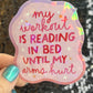 My Workout is Reading Til Arms Hurt Sparkly Sticker Holographic Book Book Lover, Spicy Dark Romance, Booktok, kindle  laptop Romance Decal