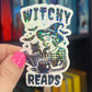 Witchy Reads Holographic Sticker, Spicy Dark Romance, Booktok, kindle waterbottle laptop stickers Halloween book decal celestial book