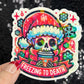 Freezing to Death Halloween Christmas  Sticker – Funny Holographic Holiday Sticker, 3-Inch Party Decal | Xmas Gift & Stocking Stuffer